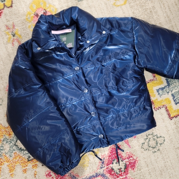 wild fable Jackets & Blazers - Wild Fable NWT Metallic Blue Puffer